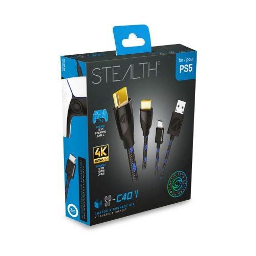 ULTRA HD 4K HDMI ETHERNET CABLE KIT AND STEALTH SP-C40V PS5 CHARGE AND PLAY CABLE ULTRA HD 4K HDMI ETHERNET CABLE KIT AND STEALTH SP-C40V PS5 CHARGE AND PLAY CABLE